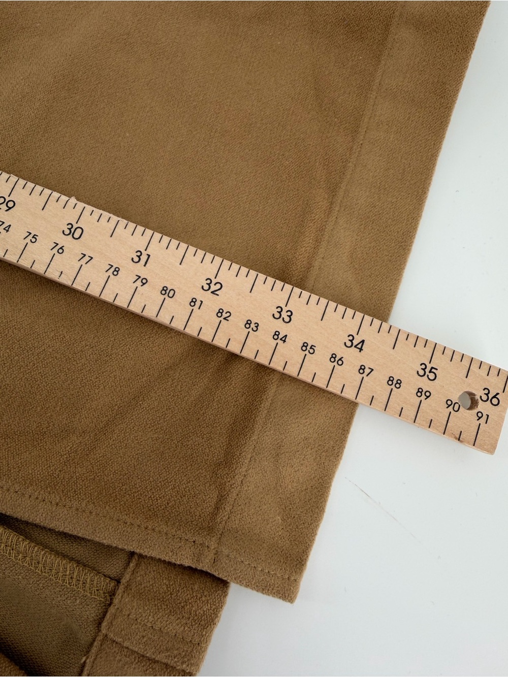 Crazy Horse Liz Claiborne Camel Colored Soft Lined Pencil Skirt Size 14 - Picture 5 of 7